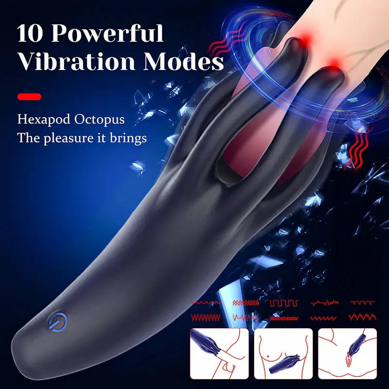 XG17: Monster-tentakel ollonvibrator med 10 vibrationslägen