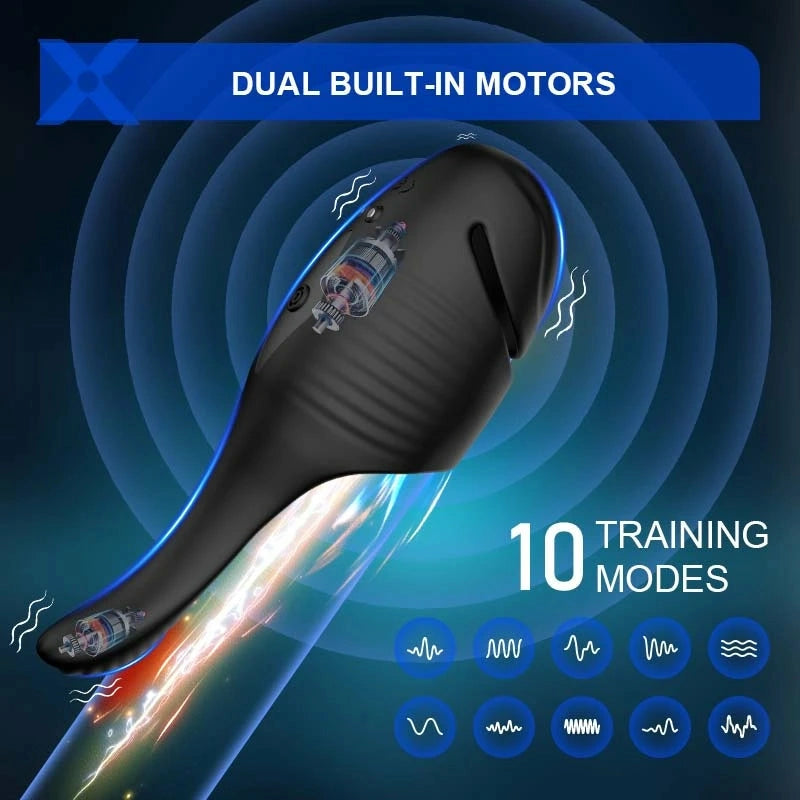 XG2: Dubbelmotor 3-i-1 ollontränare med app & 10 vibrationer