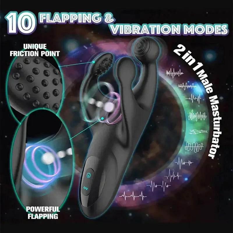 XG9: Ollonstimulator med 20 lägen – 10 klappande + 10 vibrationer