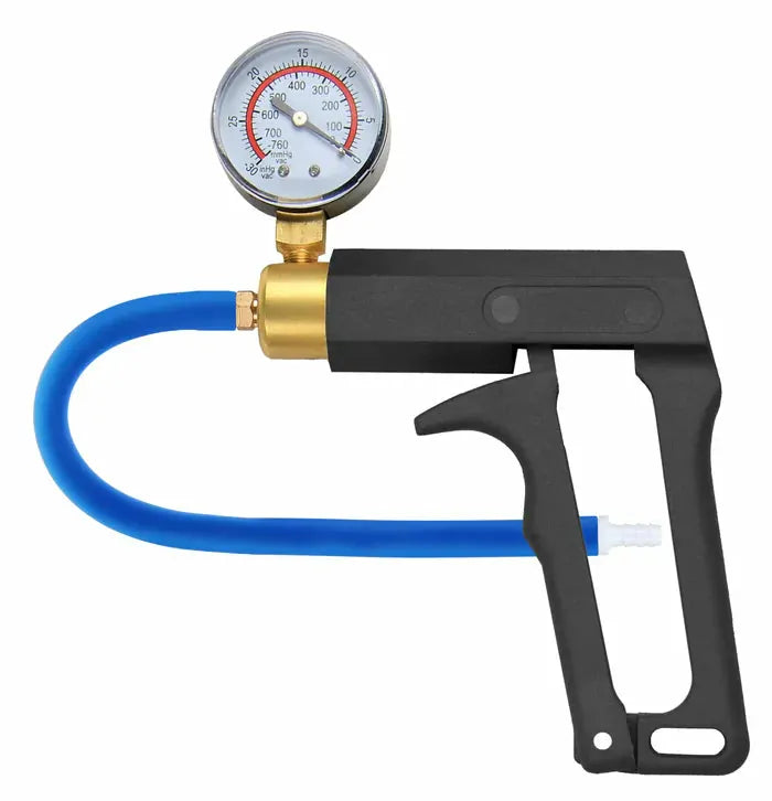 Manual Male Enhancement Pump: 9" × 2,5" kraftig manuell penispump med tryckmätare