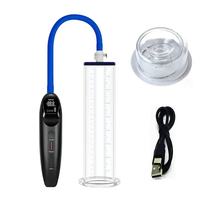 Smart Electric Penis Pump: 9" × 2,5" elektrisk penispump med LCD & minnesfunktion