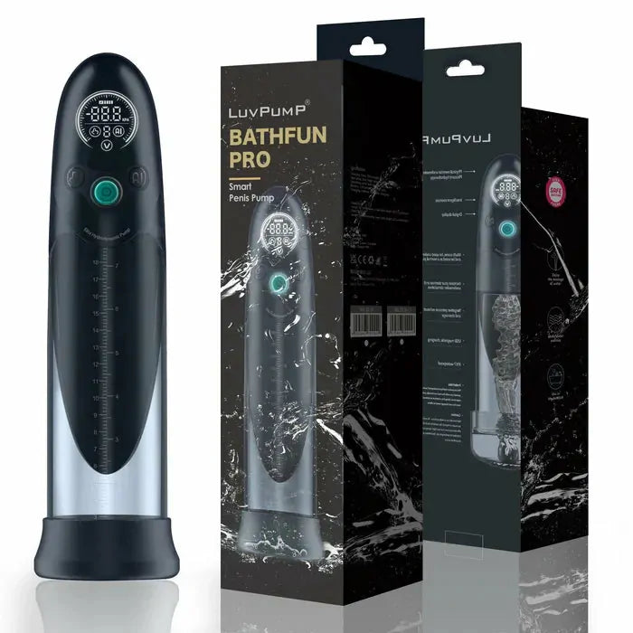 LuvPump Bathfun Pro: Smart penispump för våt & torr användning med lång batteritid
