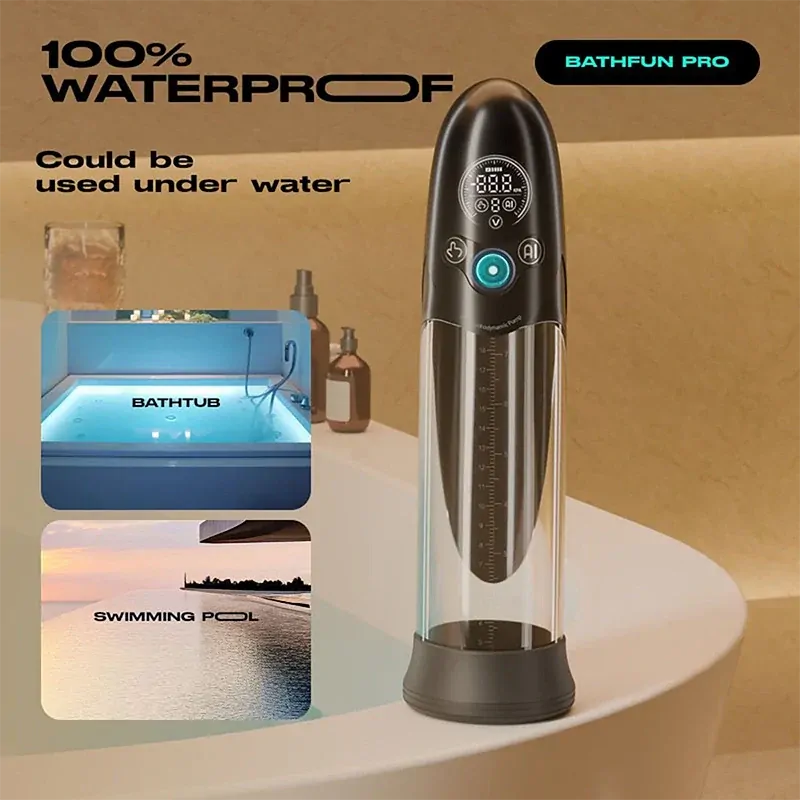 LuvPump Bathfun Pro: Smart penispump för våt & torr användning med lång batteritid
