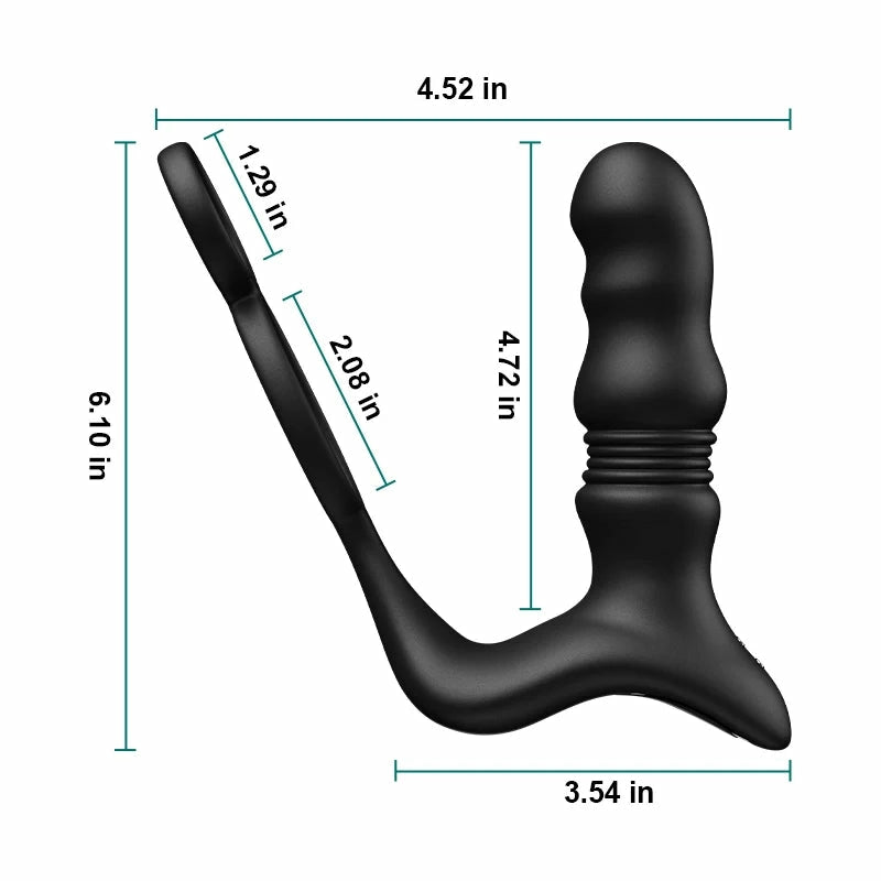 PM9: Handsfree prostatamassagerare med automatiska stötar, 9 lägen & fjärrkontroll