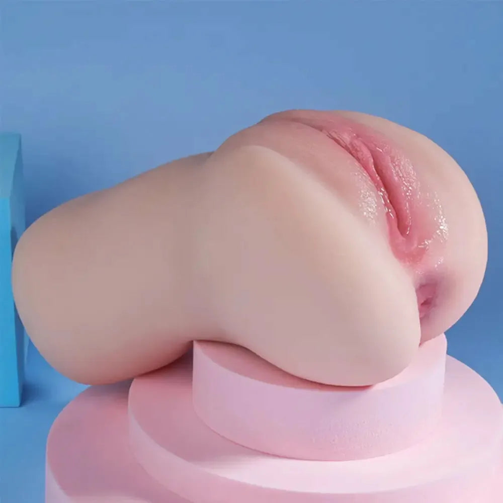 PU73: Realistisk lösvagina med vaginal & anal dubbelkanal på 12 cm
