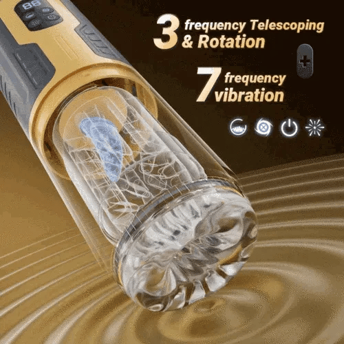 XR15: 5-i-1 automatisk masturbator med juckande, rotation, slickning & vibration