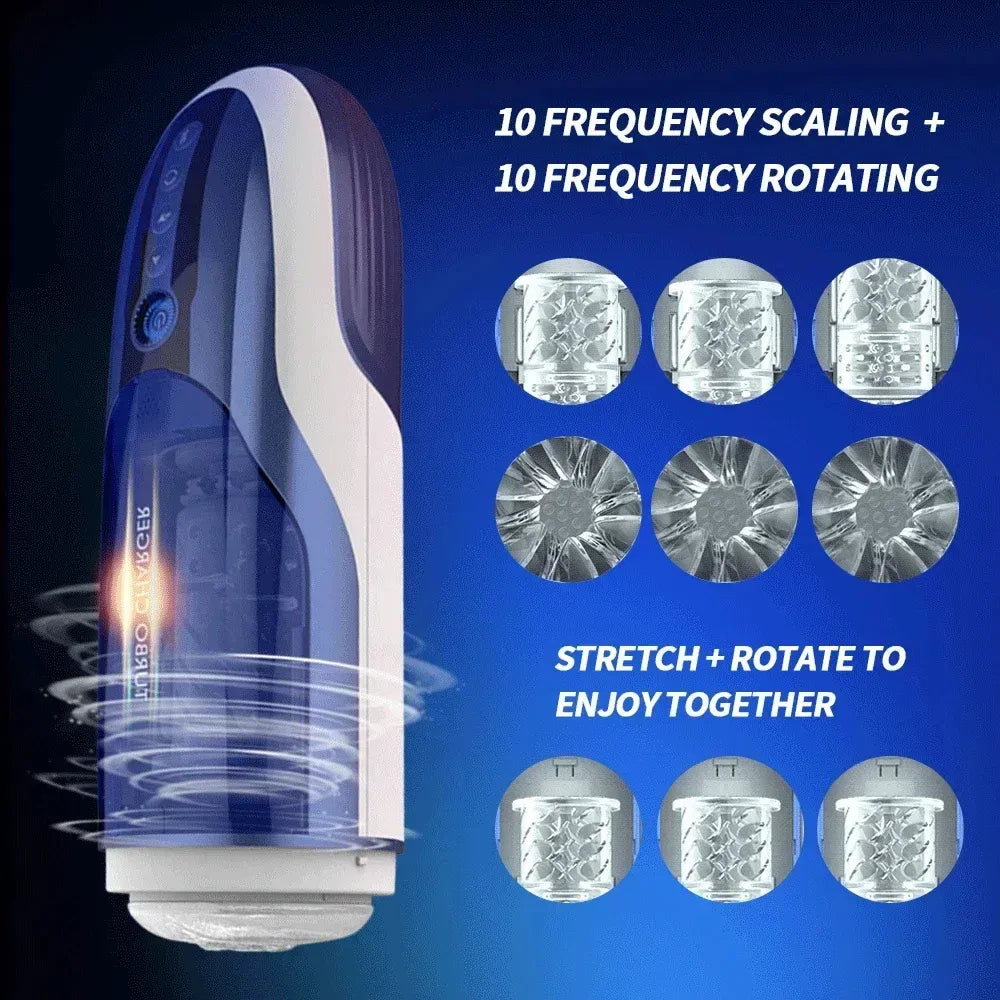 Leten Turbo Charger: Juckande & roterande masturbator · 10 lägen & 460 rörelser/min