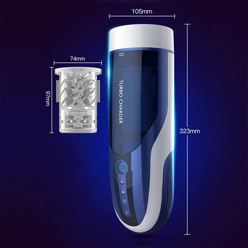 Leten Turbo Charger: Juckande & roterande masturbator · 10 lägen & 460 rörelser/min