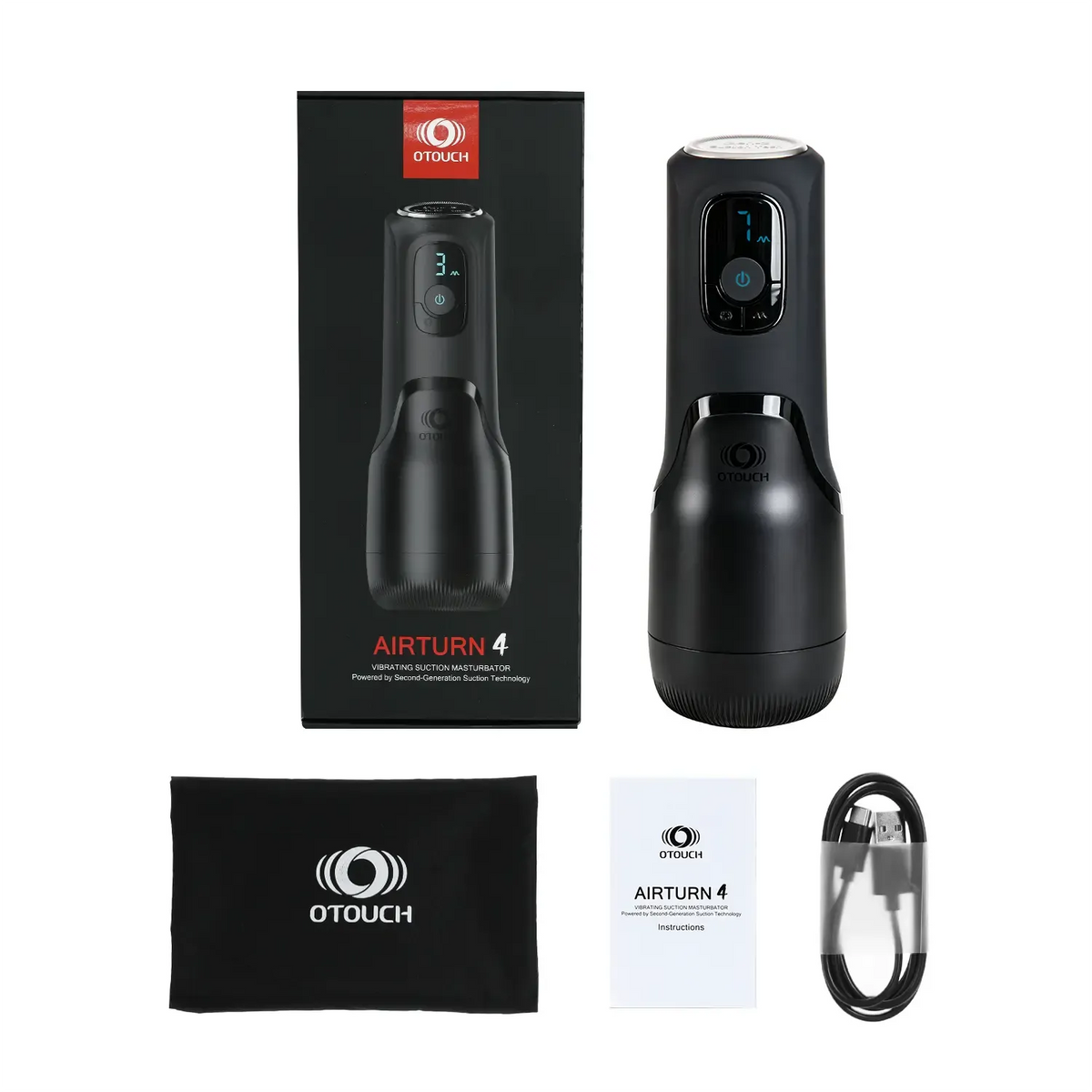 XS7: Sugande masturbator med AirPulse, aktivt klämgrepp & 7 vibrationer