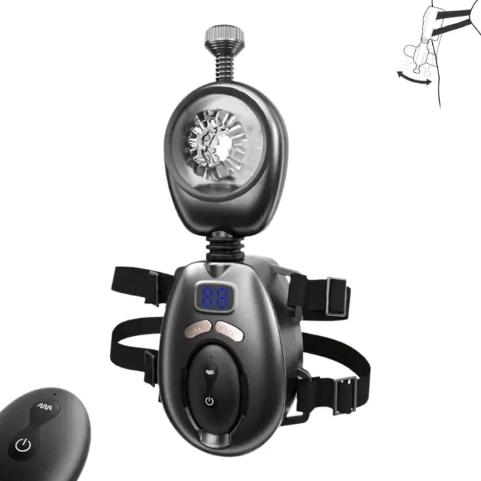 XT11: Handsfree-masturbator med 9 juckande lägen, 9 vibrationer & fjärrkontroll