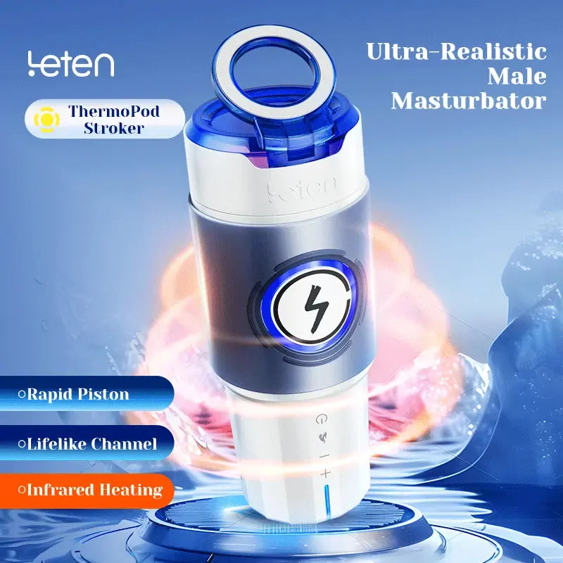 Leten ThermoPod: Juckande masturbator med 360° infraröd värme · 550 rörelser/min