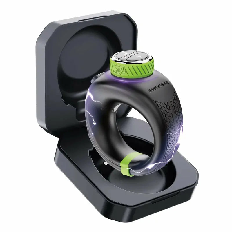 PR1: Appstyrd penisring med elektrostimulering, 10 vibrationer & 6 el-lägen