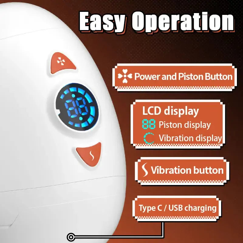 XR3: Roterande pistonmasturbator med 10 hastigheter & vibration