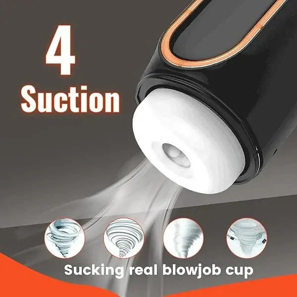 XT1: Handsfree-masturbator med sugkopp, automatisk stötning, vibration & sug