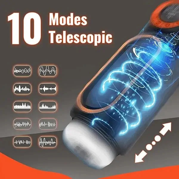 XT1: Handsfree-masturbator med sugkopp, automatisk stötning, vibration & sug