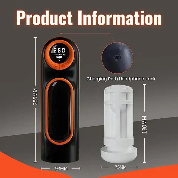 XT1: Handsfree-masturbator med sugkopp, automatisk stötning, vibration & sug