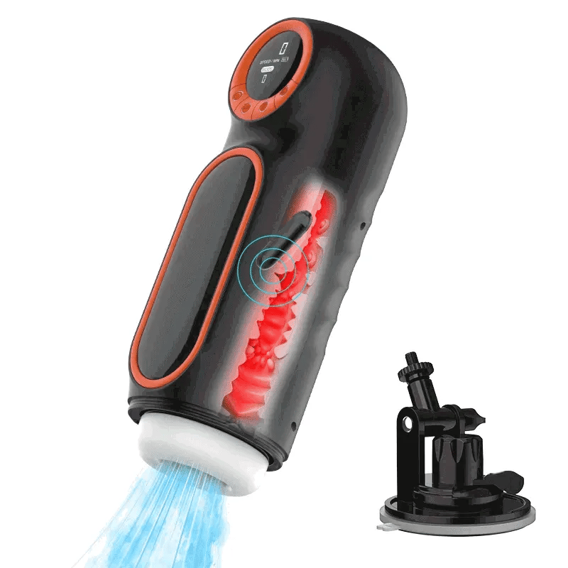XT1: Handsfree-masturbator med sugkopp, automatisk stötning, vibration & sug