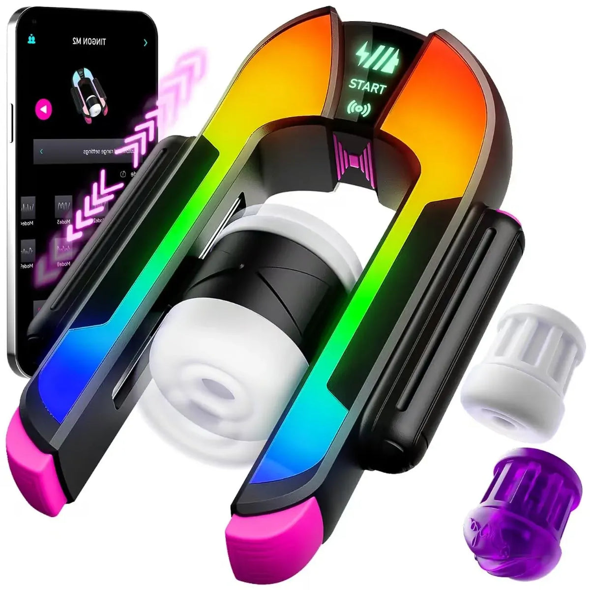 XT17: Automatisk masturbator med 4 juckande nivåer, tryckaktiverad boost & app