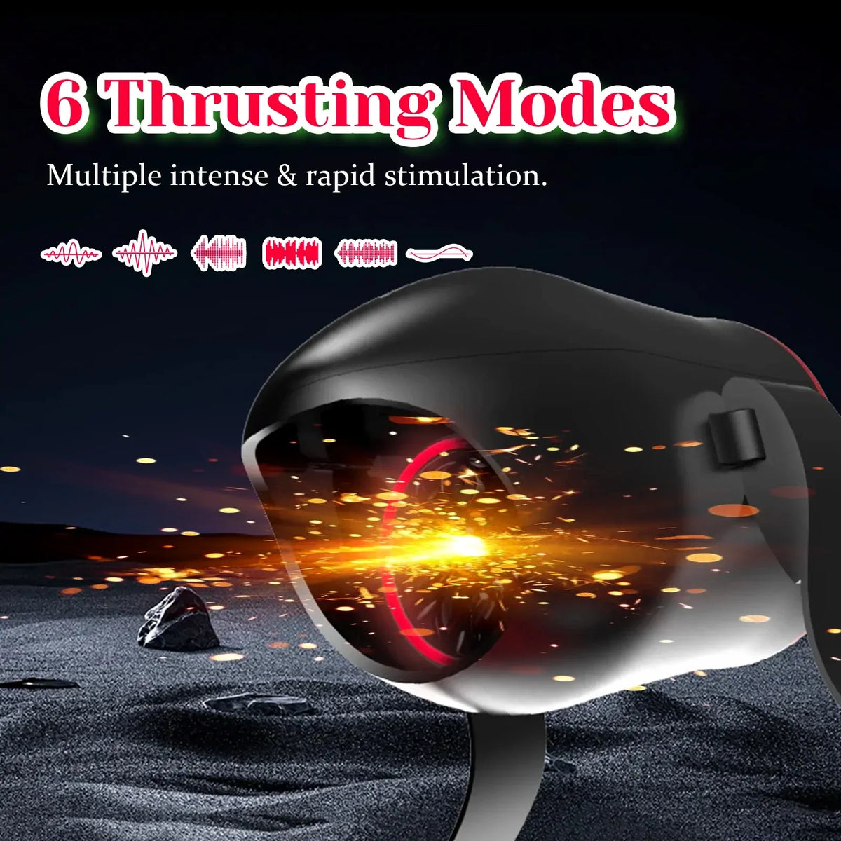 XT22: Handsfree-masturbator med justerbara remmar, 6 juckande vibrationslägen & app
