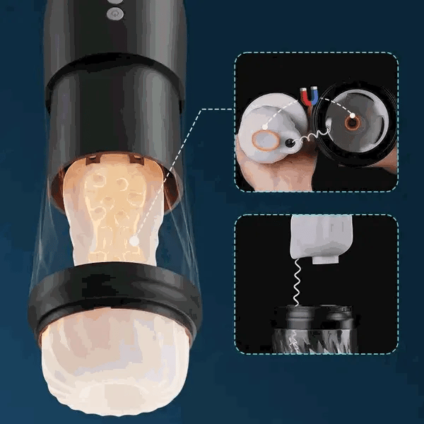 XT3: Juckande masturbator med 500 rörelser/min, rotation, vibration & värme