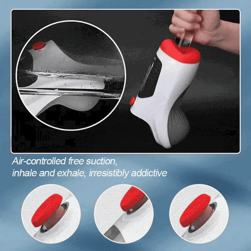 Leten Air Blast: Sugande masturbator med dubbelmotor · 3 sug & 7 vibrationer