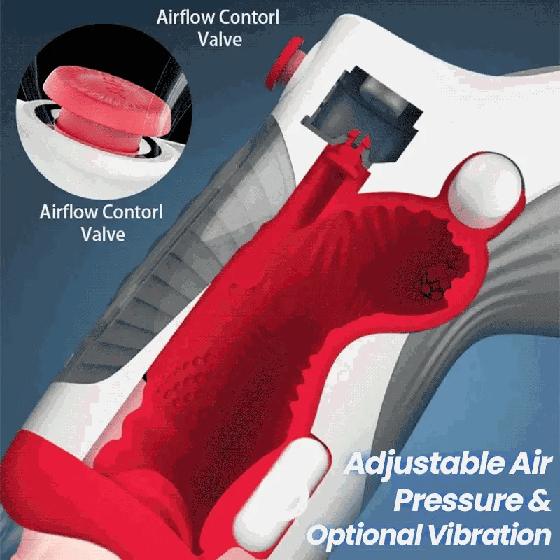 Leten Air Blast: Sugande masturbator med dubbelmotor · 3 sug & 7 vibrationer