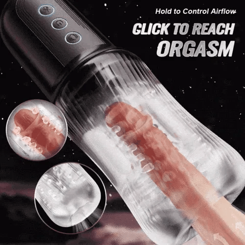 XS14 PRO: Sugande masturbator med handtag, dubbla motorer & 10 vibrationer