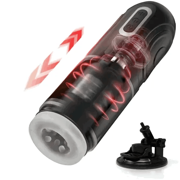 XR12: Tyst juckande & roterande masturbator med 165° handsfree-fäste