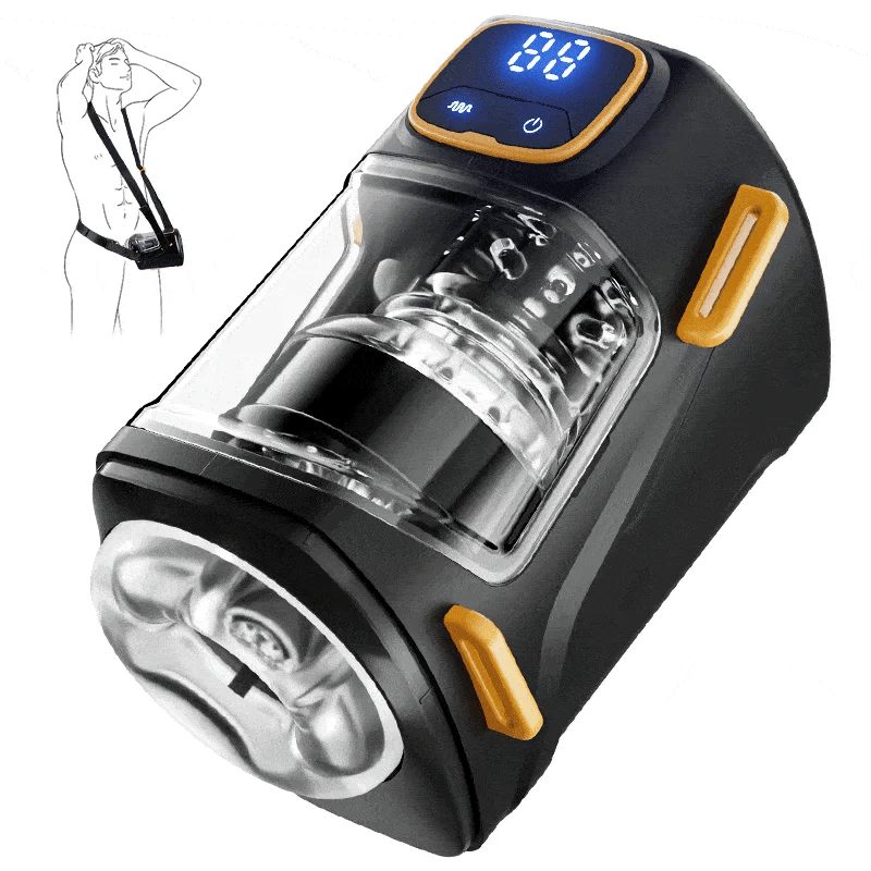 XT2: Handsfree-masturbator med 9 juckande lägen, 9 vibrationer & justerbara remmar
