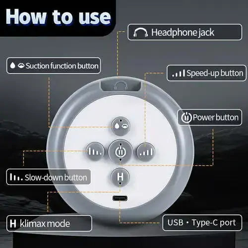 XT32: Handsfree-masturbator med 9 juckande lägen, vakuumsug & automatisk glidmedel