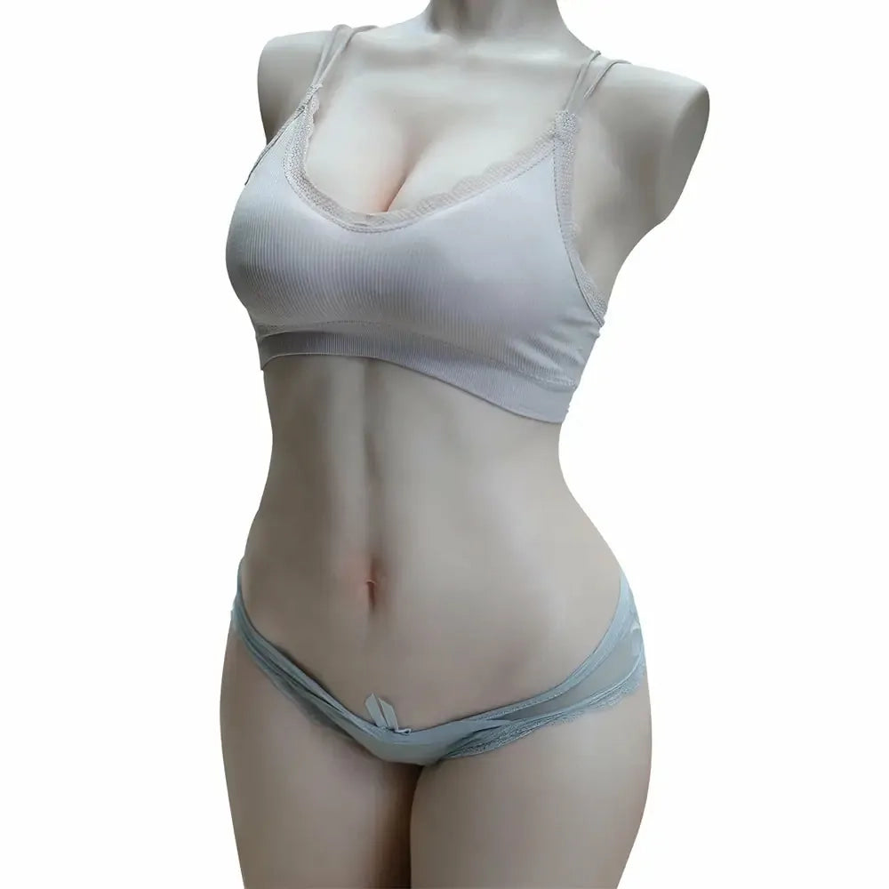 Blanche: 1:1 sexdocka torso i helsilikon med två 15 cm djupa kanaler