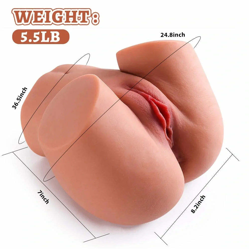 Tracey: 2,5 kg ultralätt sexdocka rumpa med realistisk hud & dubbelkanal