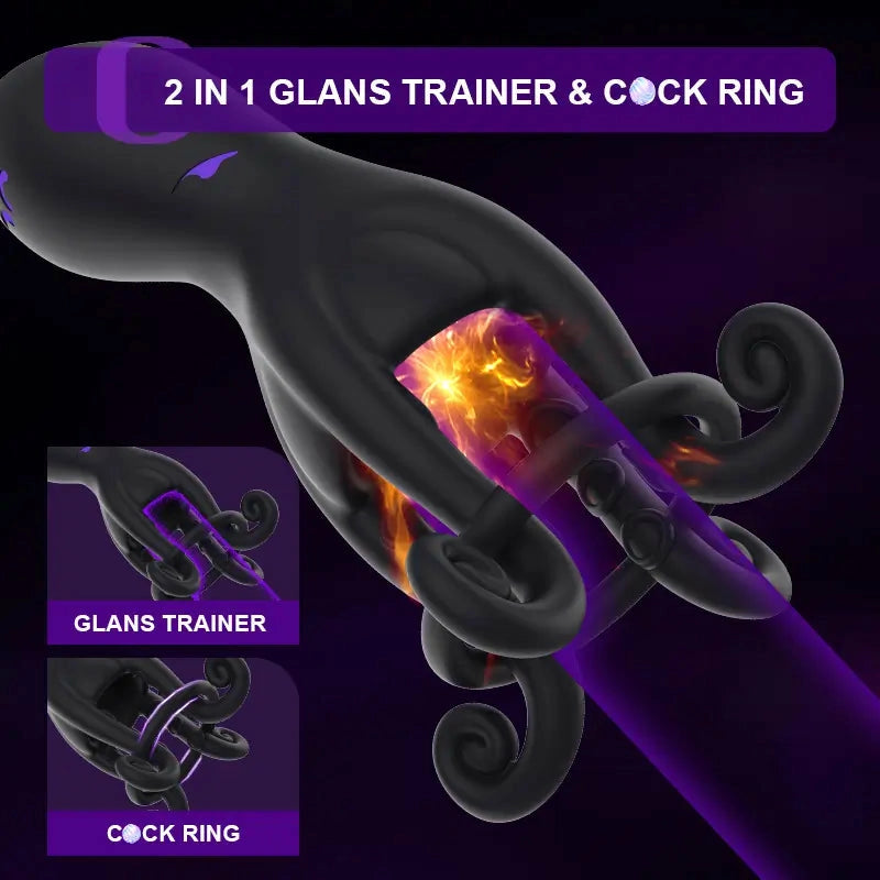 XG11: Octopus ollontränare med texturerade tentakler & 10 vibrationer