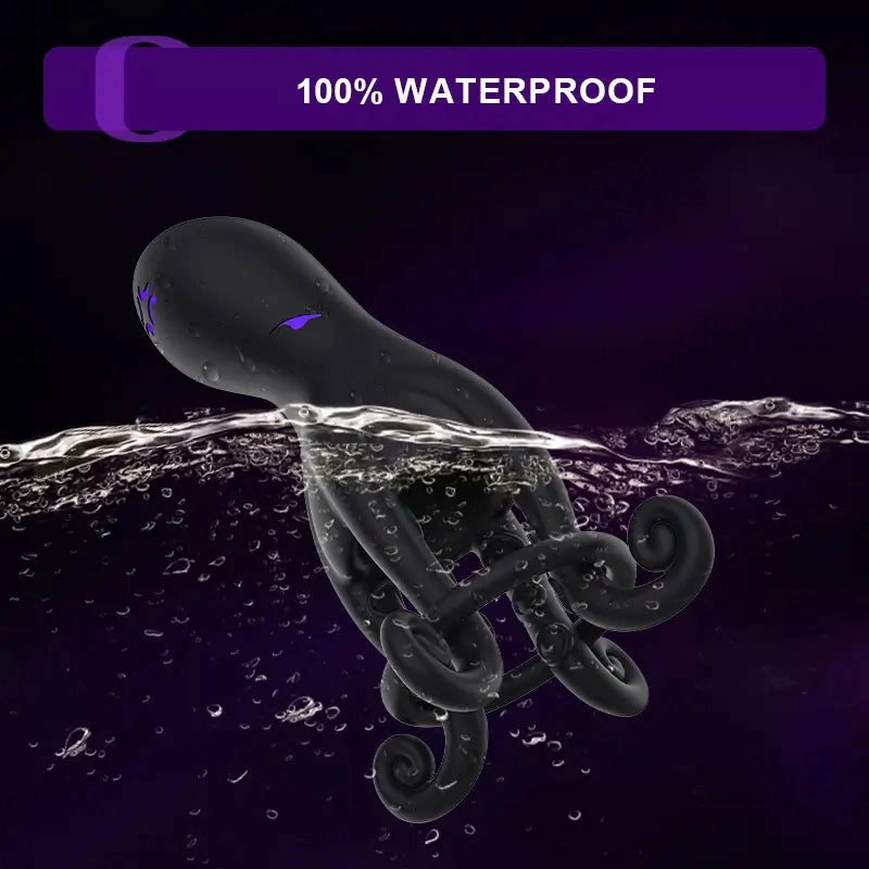 XG11: Octopus ollontränare med texturerade tentakler & 10 vibrationer