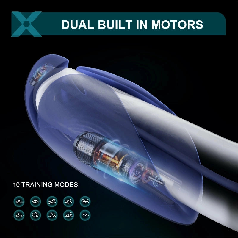 XG6: 3-i-1 ollontränare med dubbelmotor, 10 vibrationer & uretral stimulering