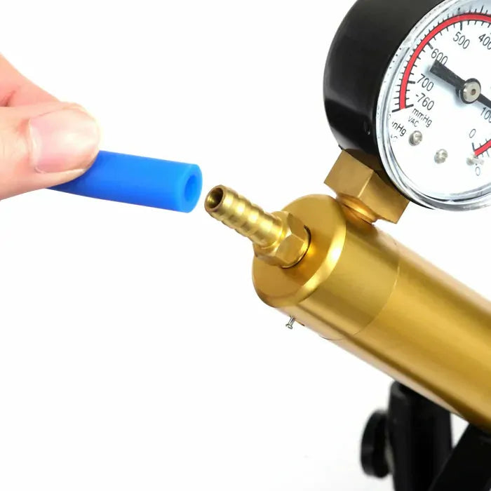 LuxaMax Manual Penis Pump: 9" × 2,5" penispump med tryckmätare & metallhandtag