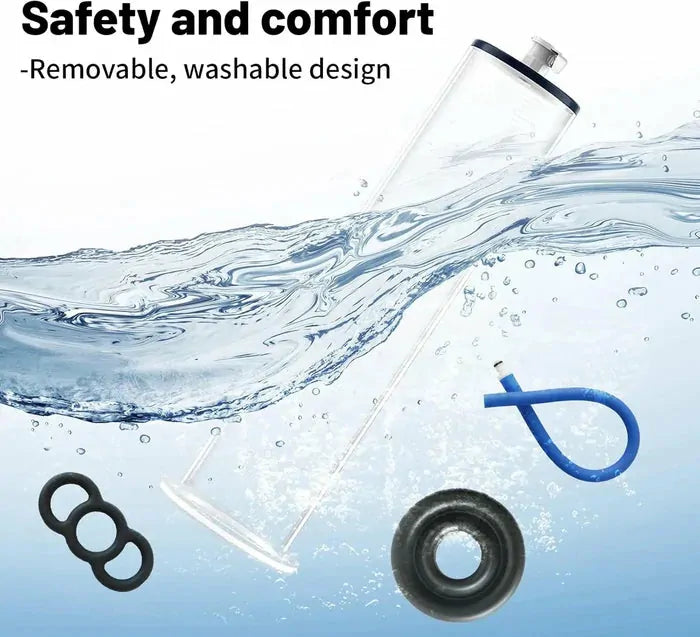 OptiMax Manual Penis Pump: 9" × 2,5" ergonomisk penispump med komfortgrepp