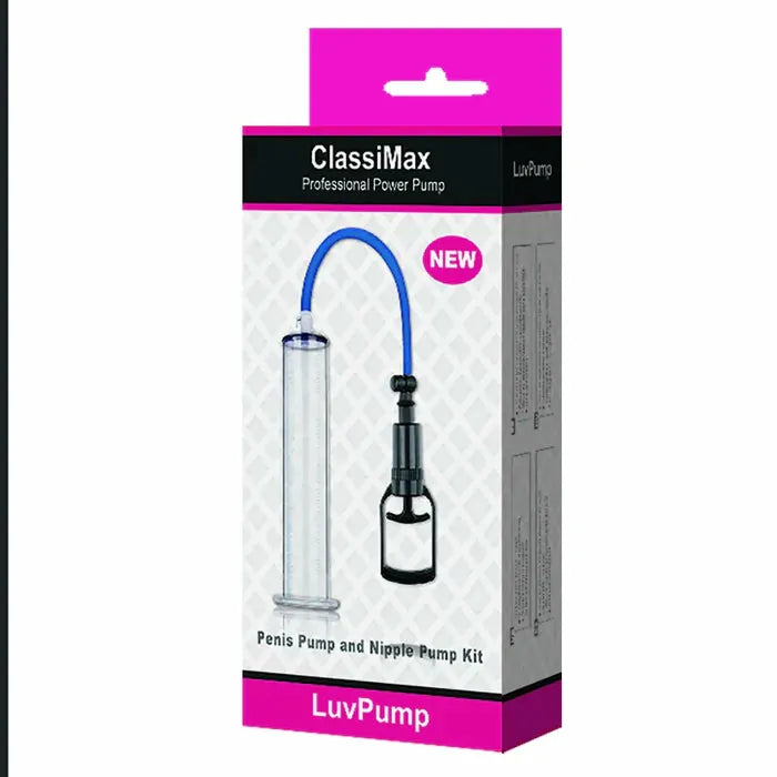 ClassiMax Manual Penis Pump: 9" × 2,5" manuell penispump med stabilt vakuum