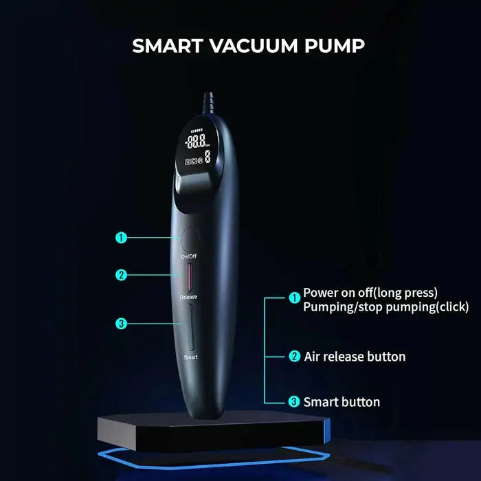 Smart Electric Penis Pump: 9" × 2,5" elektrisk penispump med LCD & minnesfunktion