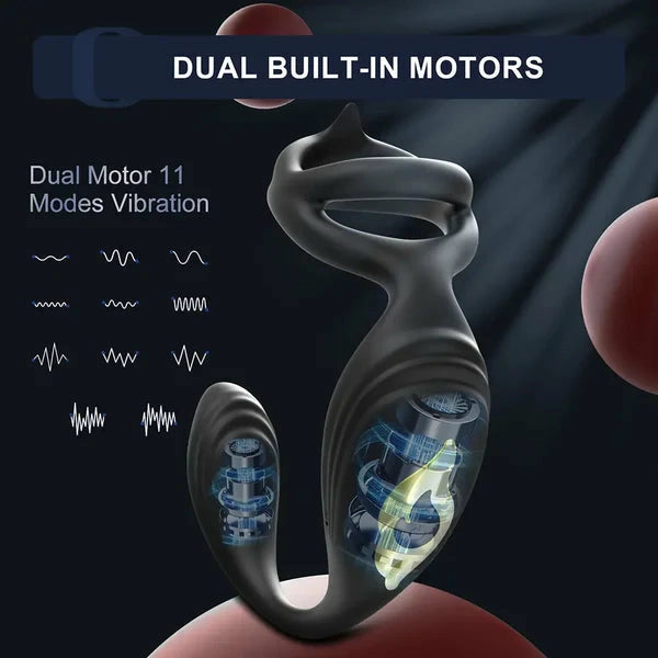 PM5: Dubbelmotor prostatamassagerare med 11 vibrationer & multizonsstimulering