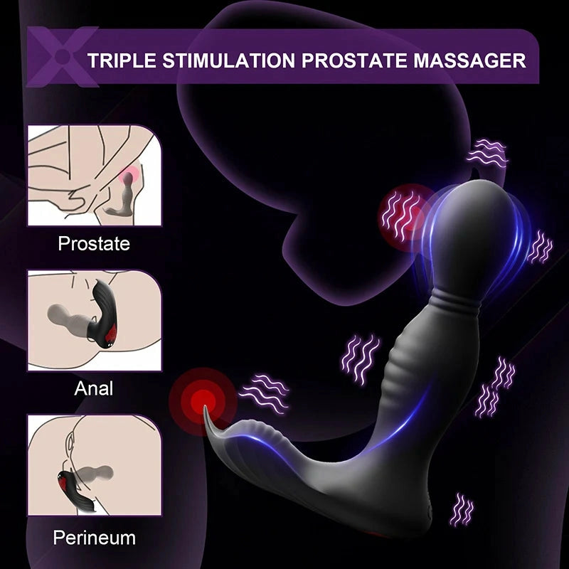 PM8: Prostatamassagerare med 3 motorer – rotation, vibration & slickstimulering