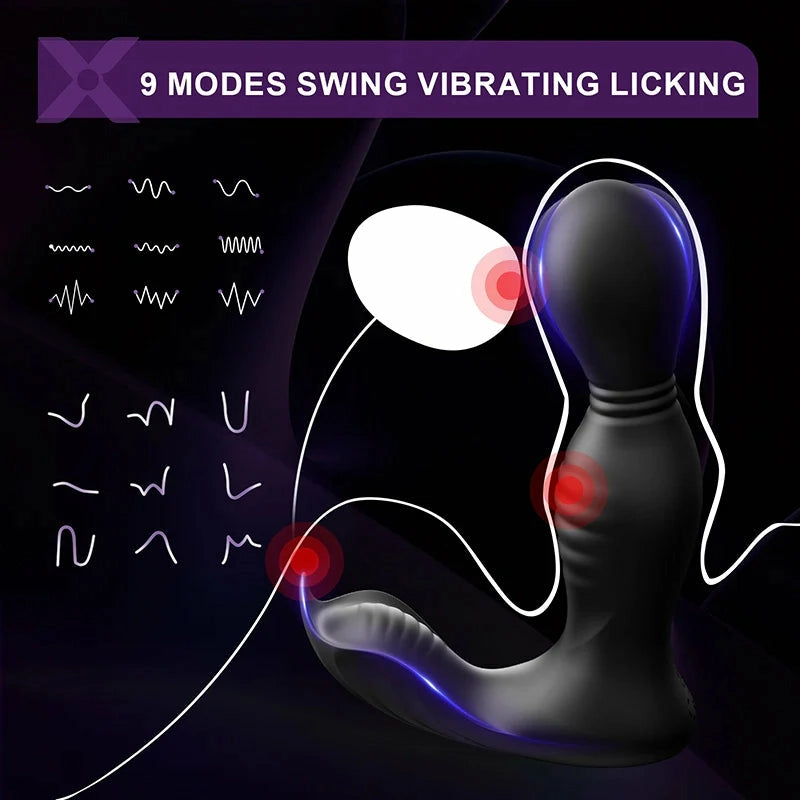 PM8: Prostatamassagerare med 3 motorer – rotation, vibration & slickstimulering