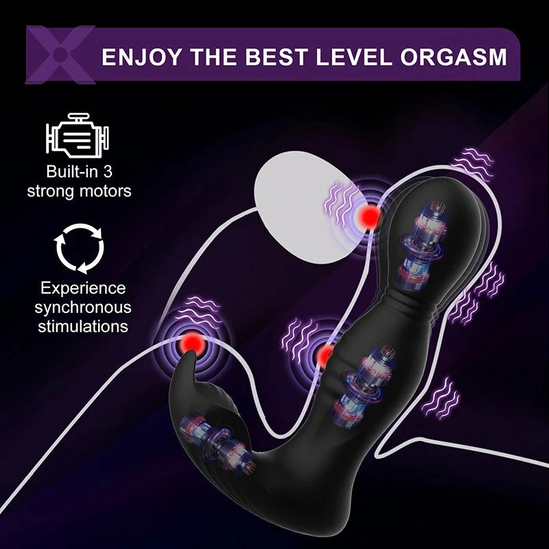 PM8: Prostatamassagerare med 3 motorer – rotation, vibration & slickstimulering