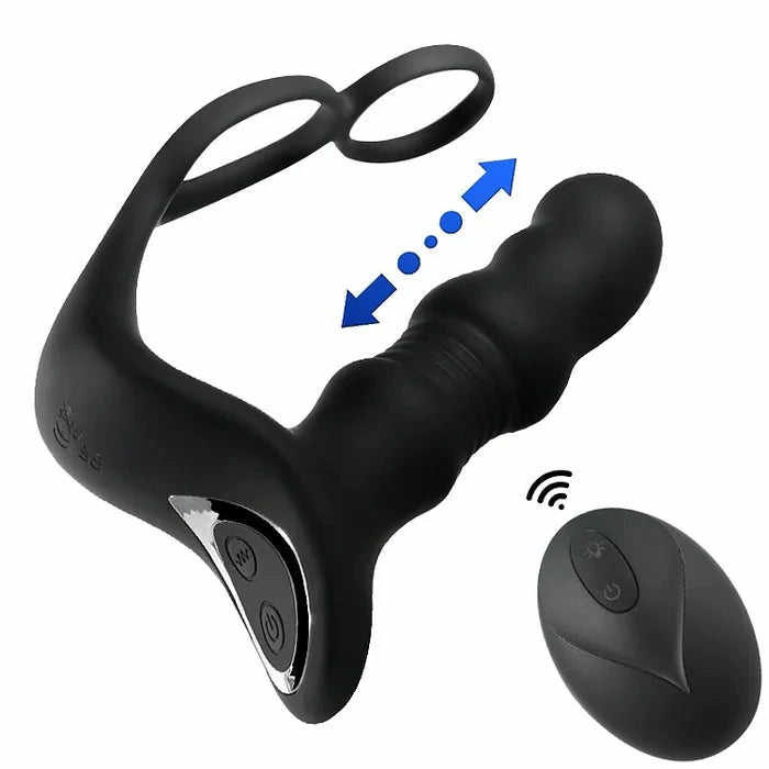 PM9: Handsfree prostatamassagerare med automatiska stötar, 9 lägen & fjärrkontroll
