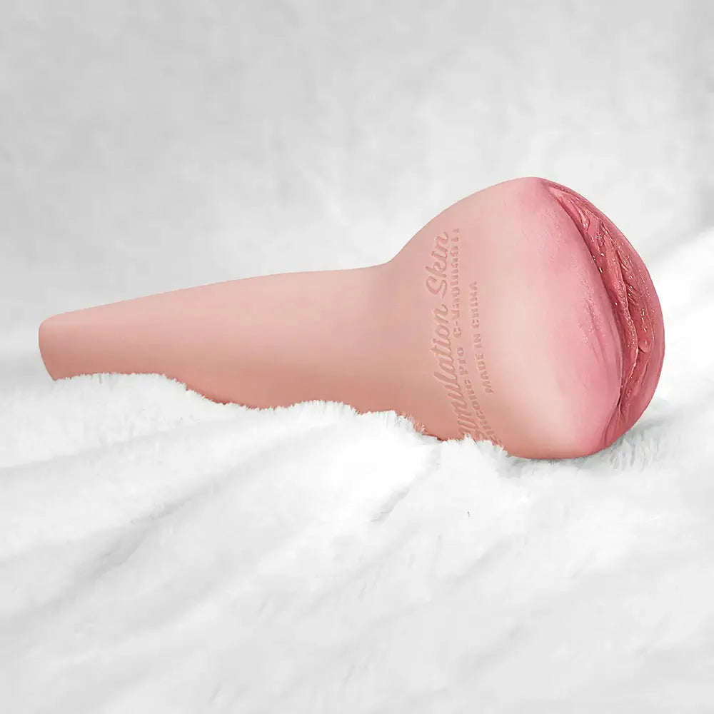 PU07: Extra tät lösvagina i silikon med ljusrosa öppning & 17,3 cm kanal