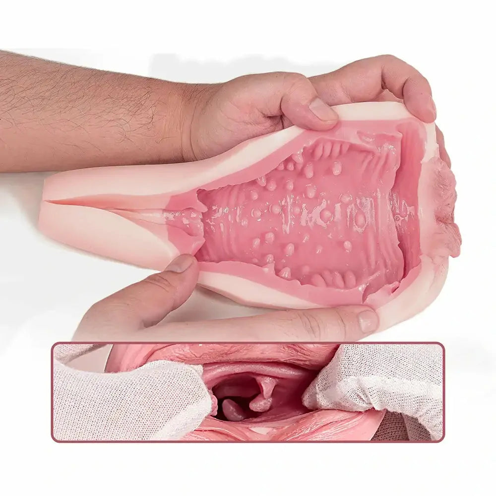 PU08: Realistisk lösvagina i silikon med tät 17,3 cm 3D-kanal