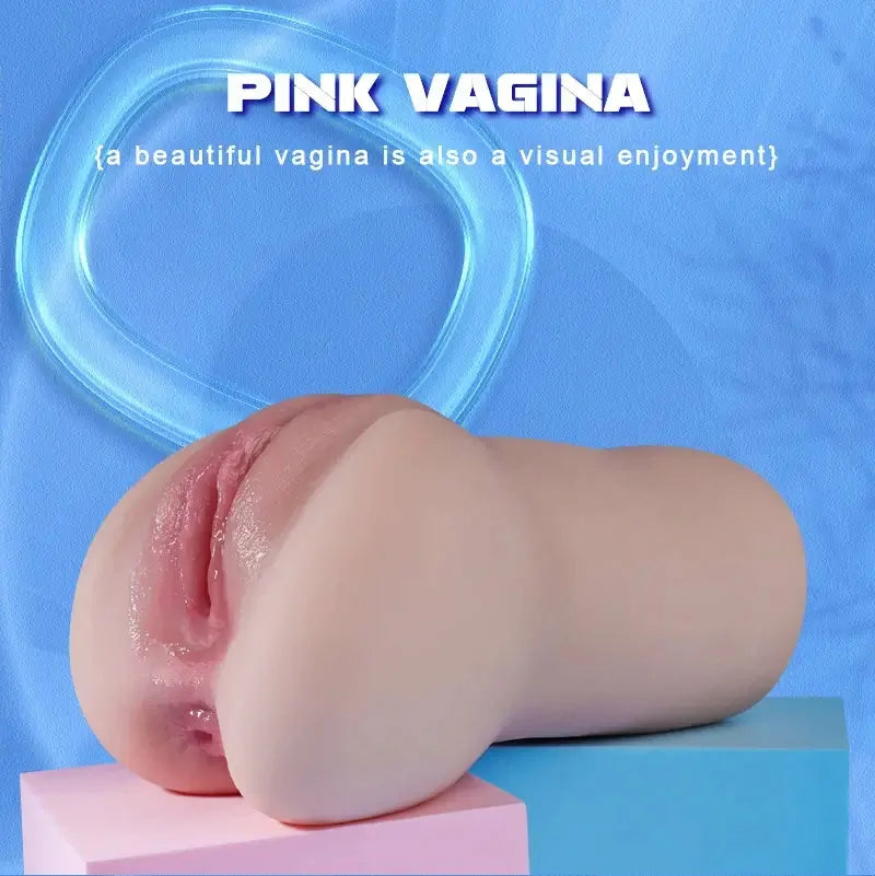 PU73: Realistisk lösvagina med vaginal & anal dubbelkanal på 12 cm