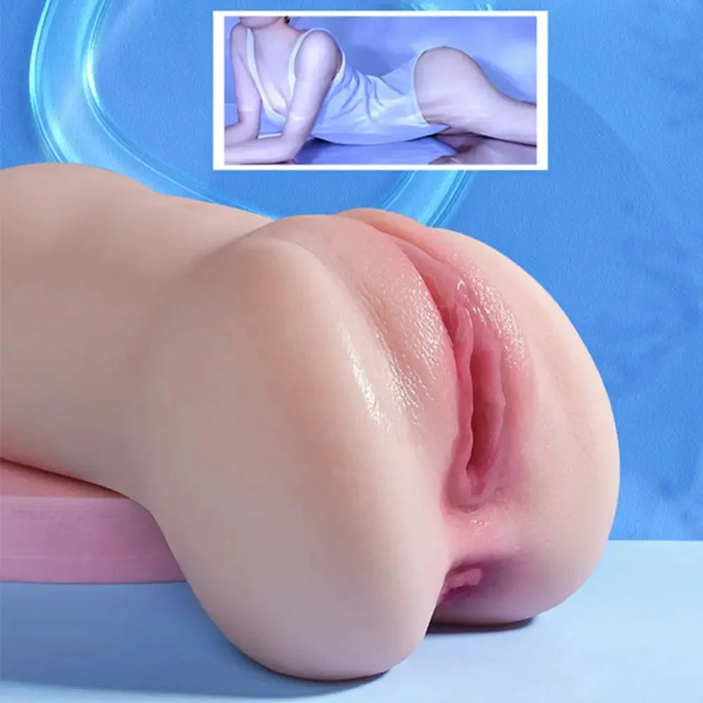 PU73: Realistisk lösvagina med vaginal & anal dubbelkanal på 12 cm