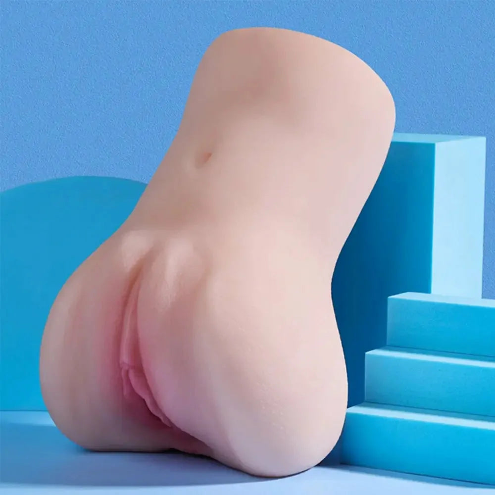 PU73: Realistisk lösvagina med vaginal & anal dubbelkanal på 12 cm