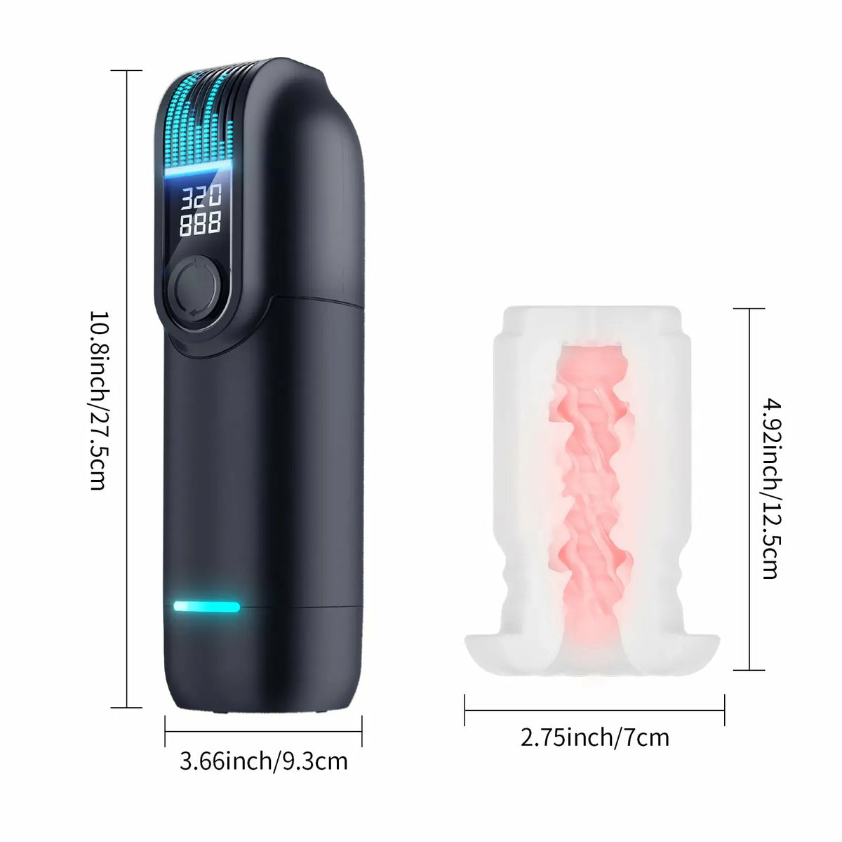 Leten Black Hole Pro: Automatisk masturbator med 320 rörelser/min & dubbel värme